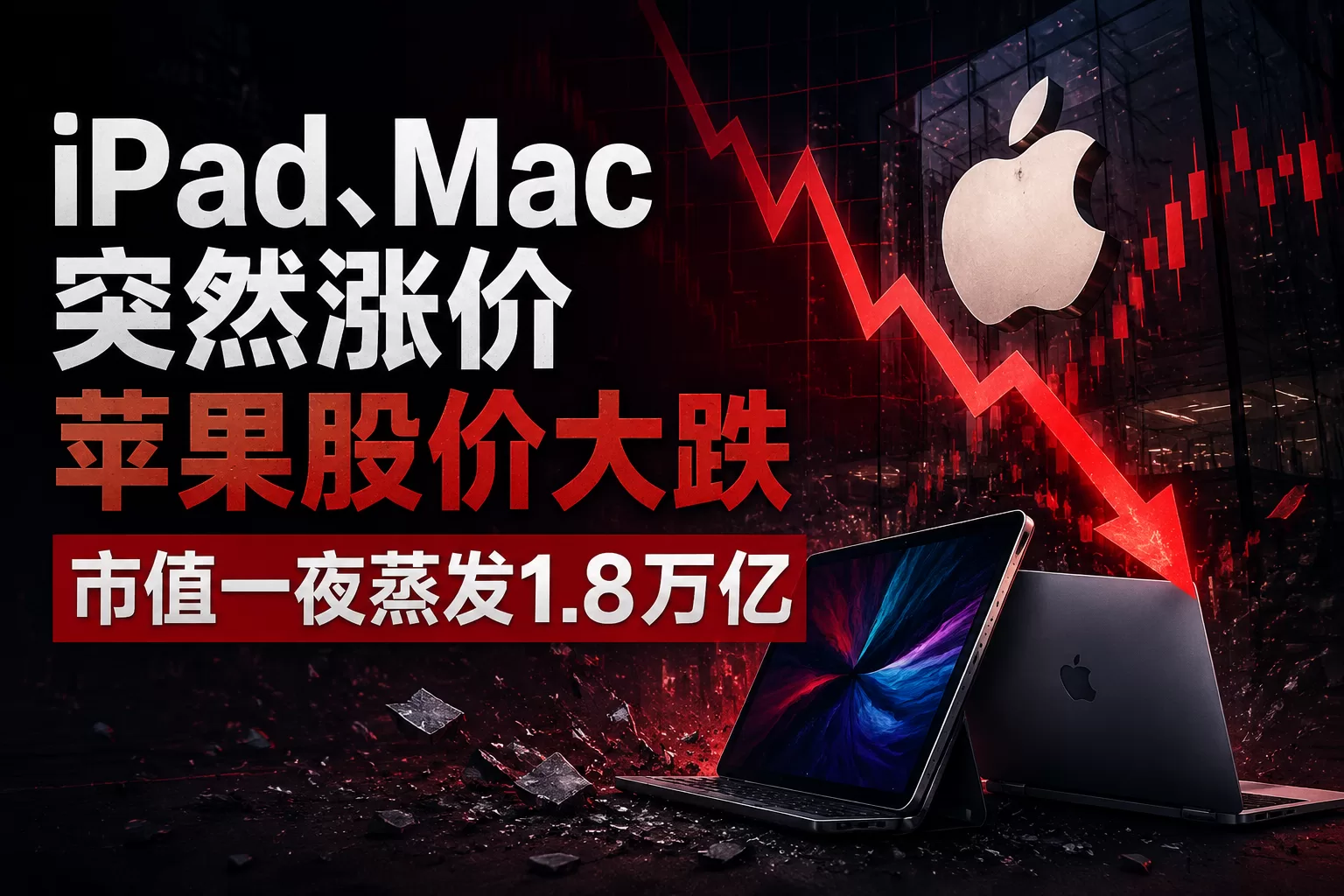 苹果iPad、Mac突然涨价,市值一夜蒸发1.8万亿!存储芯片“百年一遇”涨价潮冲击消费电